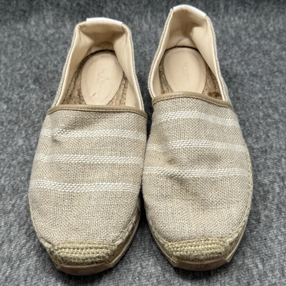 Rag And Bone New York Espadrille Flats Womens Size 39.5 Beige Woven Slip On